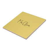 Carreau Trend Color - Soft Yellow Name Ceramic Tile (Côté)