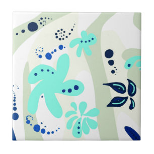 Carreau Trending abstrait Motif couleur claire floral blob