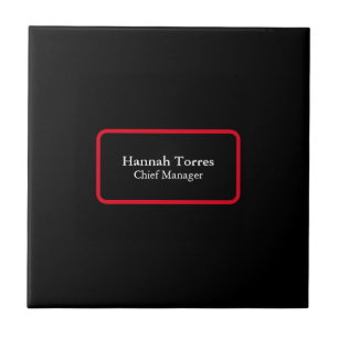 Carreau Trendy Black & Red Plain Créatif Moderne