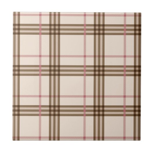 Carreau Trendy écossais Thompson beige brun rouge tartan (Devant)