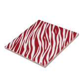 Carreau Trendy Red Zebra Animal Sripes (Côté)