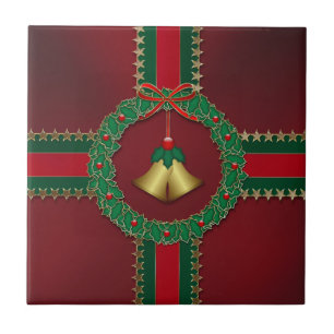 Carreau Trépied de Noël de bannière étoilée