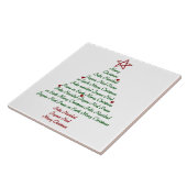 Carreau Trépied de tuile d'arbre de Noël (Côté)