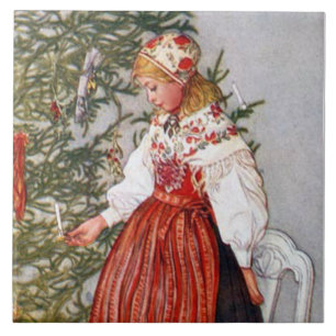 Carreau Trépied de tuile de beaux-arts d'arbre de Noël d