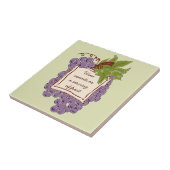 Carreau Trépied de tuile de citation de vin (Côté)