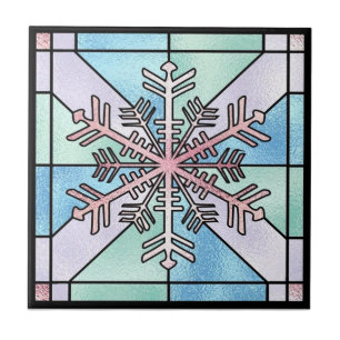Carreau Trépied de tuile de flocon de neige d'hiver