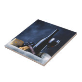 Carreau Trépied de tuile de vin et de fromage (Côté)