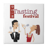 Carreau Trépied de tuile d'échantillon de vin (Devant)