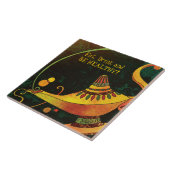 Carreau Trépied domestique de déesse d'imaginaire magique (Côté)