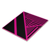 Carreau Triangle en Magenta et Noir (Côté)