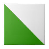 Carreau triangle vert motif (Devant)