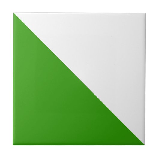 Carreau triangle vert motif (Devant)