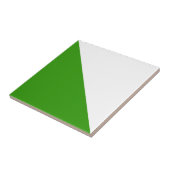 Carreau triangle vert motif (Côté)