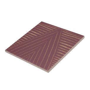 Carreau Triangles à rayures dorées