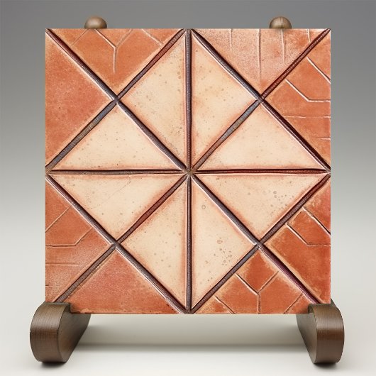 Carreau Triangles de Terracotta Accent Murale Rustique