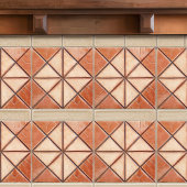 Carreau Triangles de Terracotta Accent Murale Rustique
