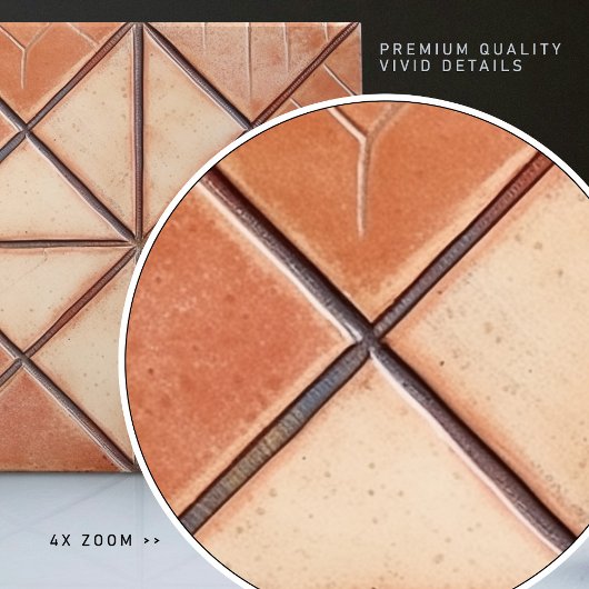 Carreau Triangles en terre cuite Accent de mur rustique