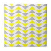 Carreau Triangles géométriques Jaune, Gris, Blanc Motif (Devant)