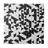 Carreau Triangles géométriques modernes noir gris blanc (Devant)