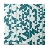 Carreau Triangles géométriques verts modernes (Devant)