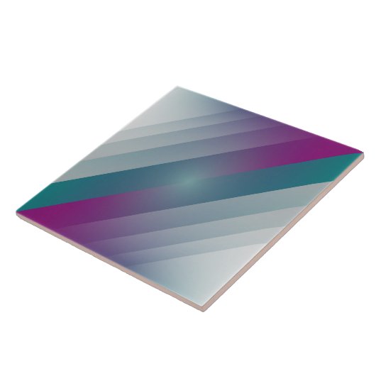 Carreau triangles gris magenta turquoise (Côté)