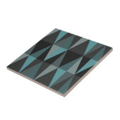 Carreau Triangles modernes du milieu du siècle Turquoise f (Côté)