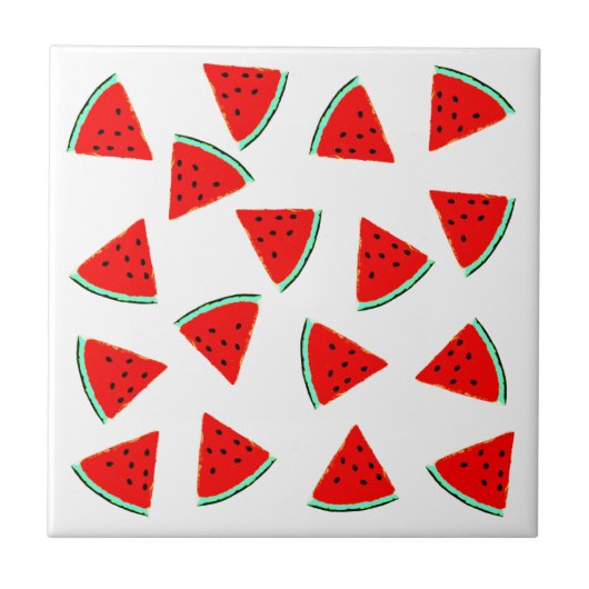 Carreau Triangles Motifs de pastèque (Devant)