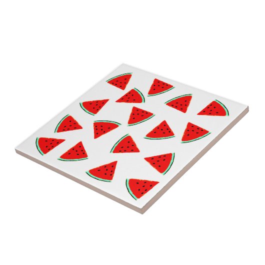 Carreau Triangles Motifs de pastèque (Côté)