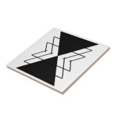 Carreau Triangles noirs noirs formes géométriques  (Côté)