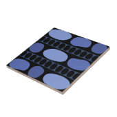 Carreau Tribal Art Rock Pattern Black Blue (Côté)