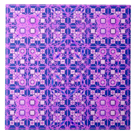 Carreau Tribal Batik - tons violets (Devant)