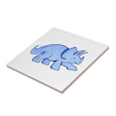 Carreau Triceratops bleu (Côté)