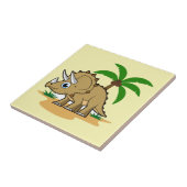 Carreau Tricératops Dans Un Climat Tropical. (Côté)