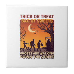 Carreau Trick Or Treat Halloween Zombies Grim Reaper Citro