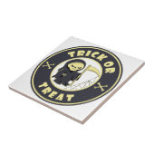 Carreau Trick ou traiter Halloween griffeur caractère (Côté)