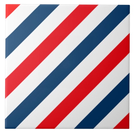 Carreau Tricolor Diagonal Stripes (bleu, blanc et rouge) (Devant)
