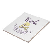 Carreau Tricoter ou traiter les os croisés du crâne Ruban (Côté)