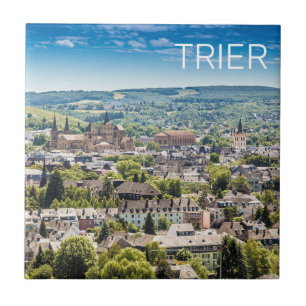 Carreau Trier Cityscape Panorama Moselle Allemagne Souveni