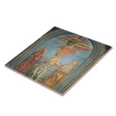 Carreau Trinité sainte avec St Jerome (fresque) (Côté)