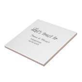 Carreau Trinquons à la fête de fiançailles nom date élégan (Côté)