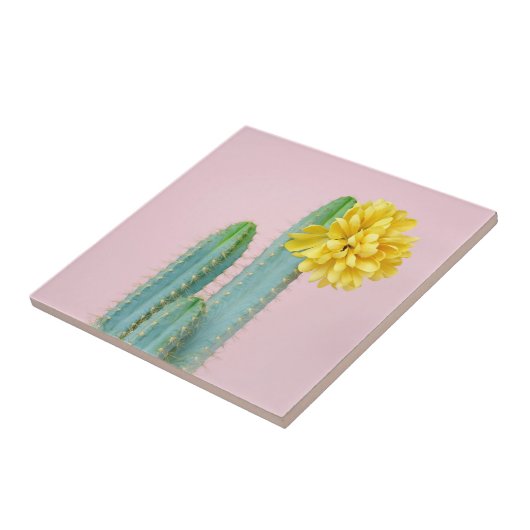 Carreau Trio bleu de cactus (Côté)