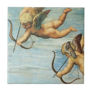 Carreau Triomphe de Galatée détail des Anges par Raphael S