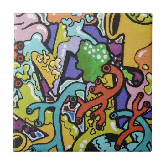 Carreau tripes de graffiti (Devant)