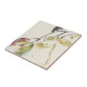 Carreau Triptyque de branche feuille aquarelle (Côté)