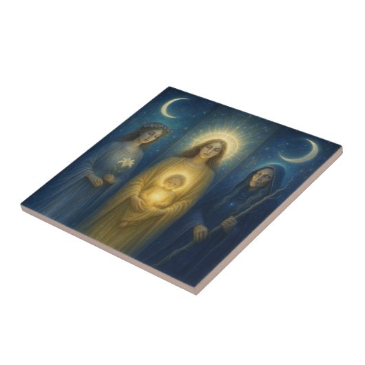 Carreau Triptyque féminin divin (Côté)