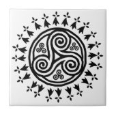 Carreau Triskel et hermines bretons (Devant)