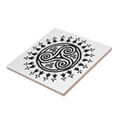 Carreau Triskel et hermines bretons (Côté)