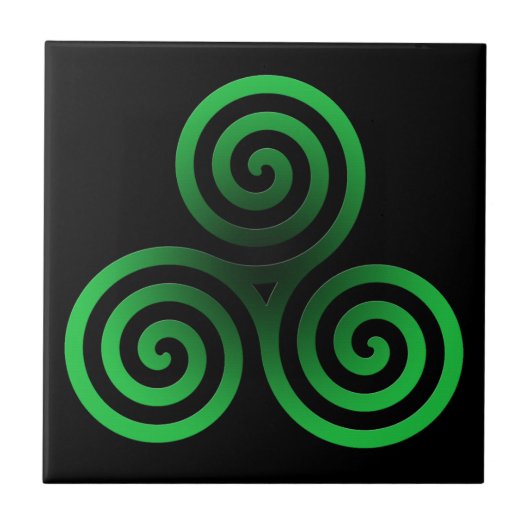 Carreau Triskele céleste vert (Devant)
