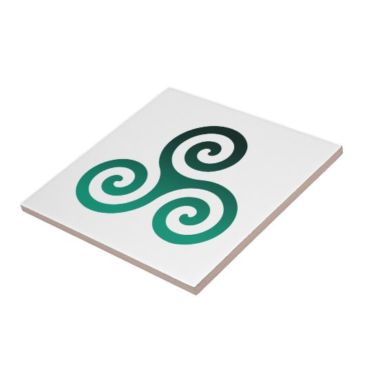 Carreau Triskele vert (Côté)