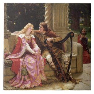 Carreau Tristan et Isolde (Romance médiévale) Art Vintage